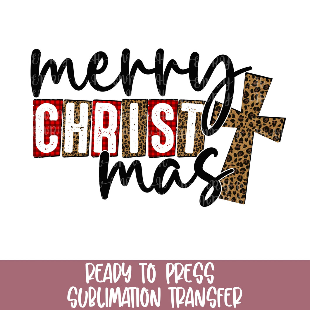 Merry CHRIST mas- Sublimation Ready to Press