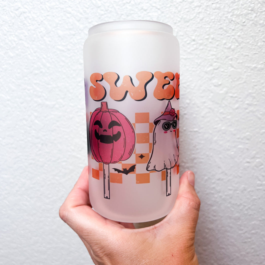 Sweet and Spooky Libbey Glass Can