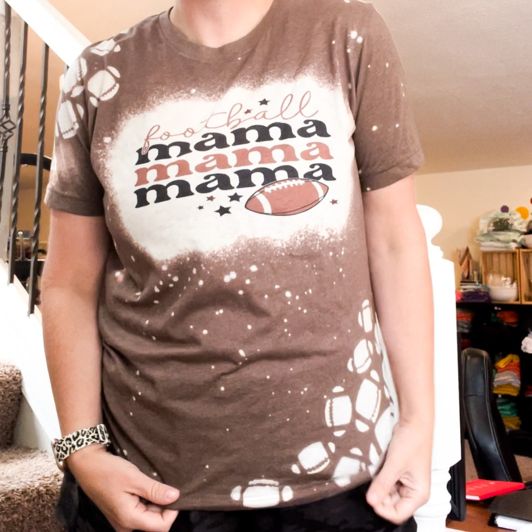 Football Mama Football Stencil T Shirt