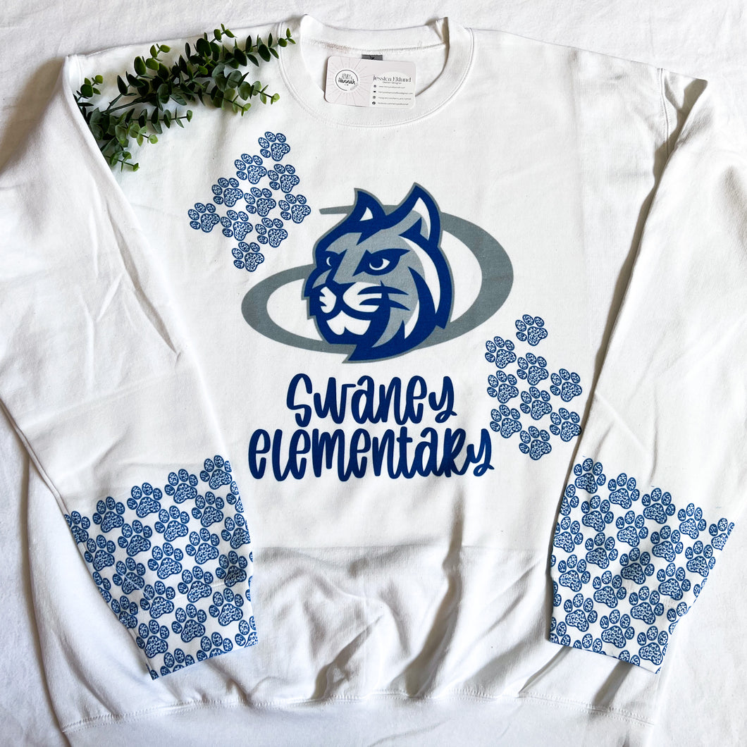 10 - Swaney Elementary with Paws Sweatshirt
