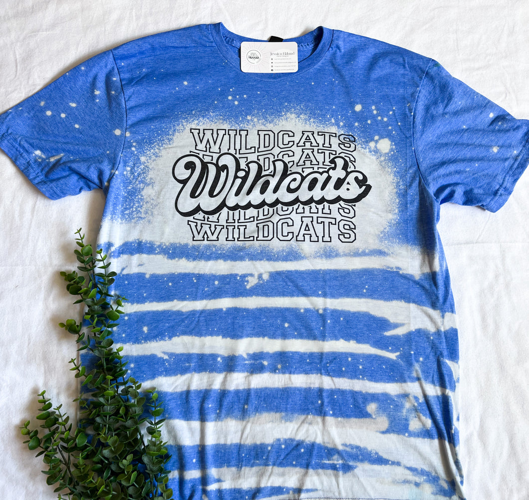 17 - Wildcat Accordian Bleached T-Shirt