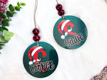 Load image into Gallery viewer, Glitter Green Santa Hat Ornament
