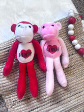 Load image into Gallery viewer, Personalized Plush Valentine Monkey
