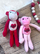 Load image into Gallery viewer, Personalized Plush Valentine Monkey
