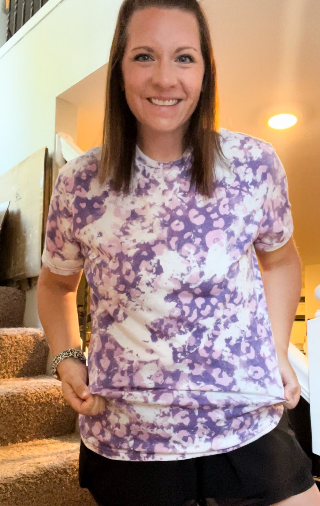 Purple All Over Leopard T-shirt