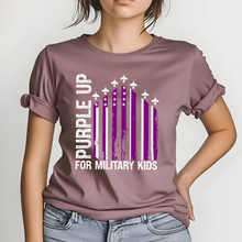 Load image into Gallery viewer, Purple Up for Military Kids Tshirt
