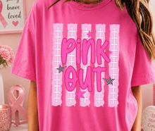 Load image into Gallery viewer, Pink Out stripped Football lines
