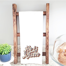 Load image into Gallery viewer, Retro He is Risen Kitchen Tea Towel
