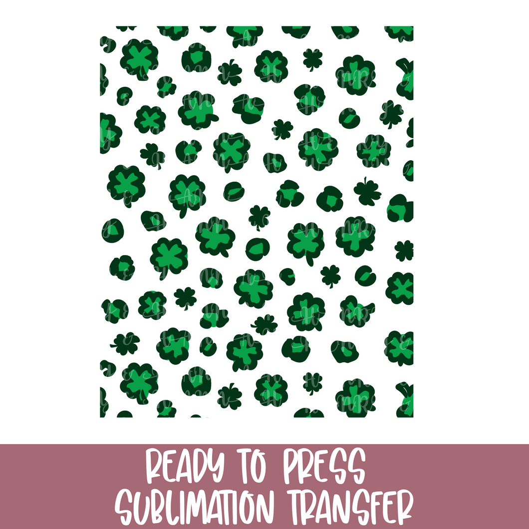 St. Patrick Clover Full Sheet - Sublimation Ready to Press