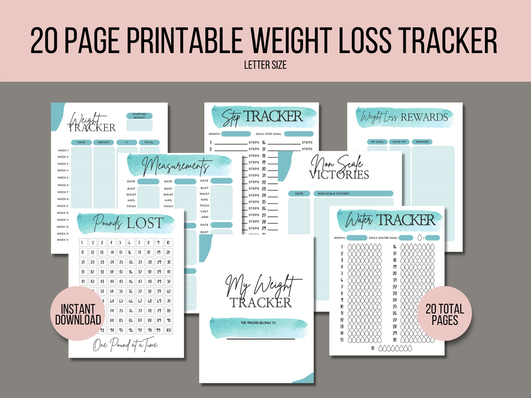 Digital Ultimate Printable Weight Loss Tracker