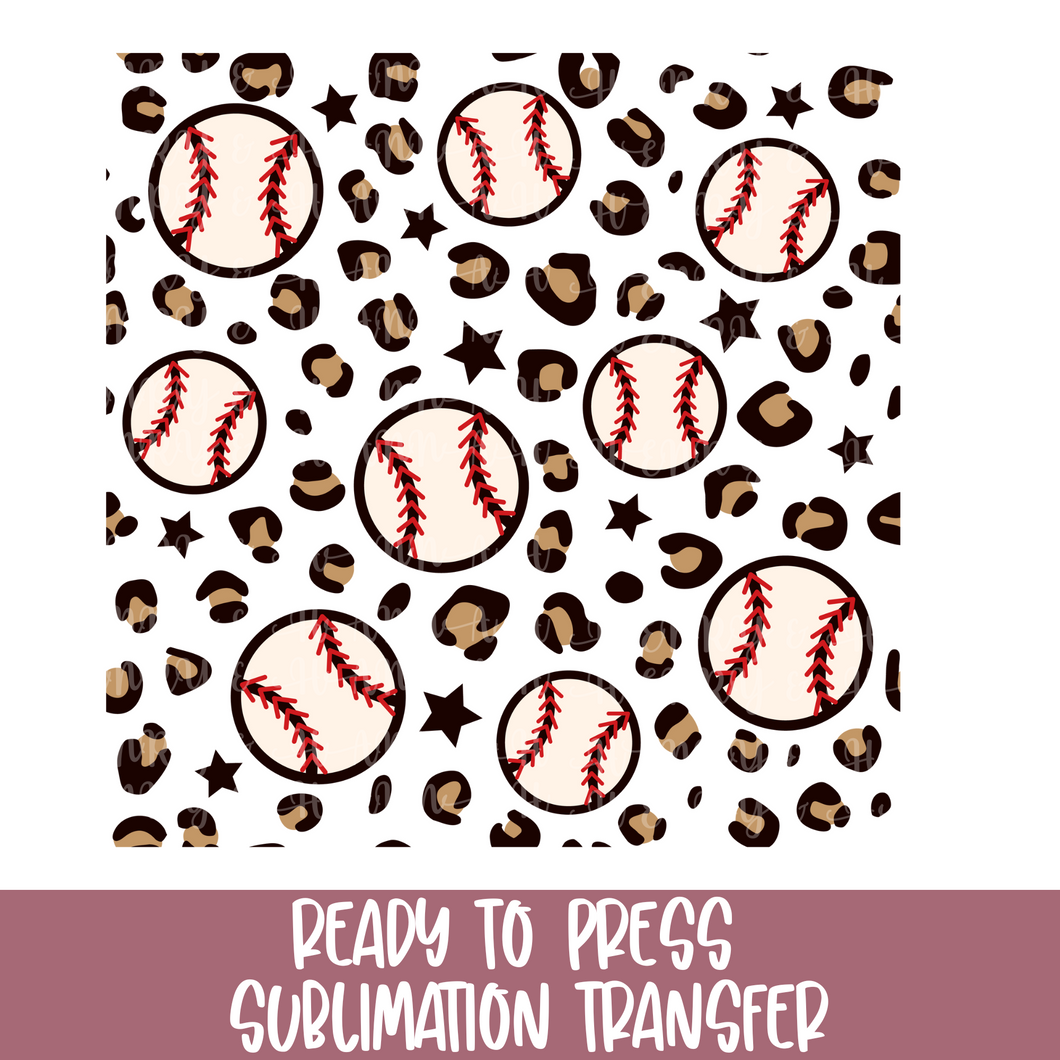 Baseball Leopard Full Sheet - Sublimation Ready to Press