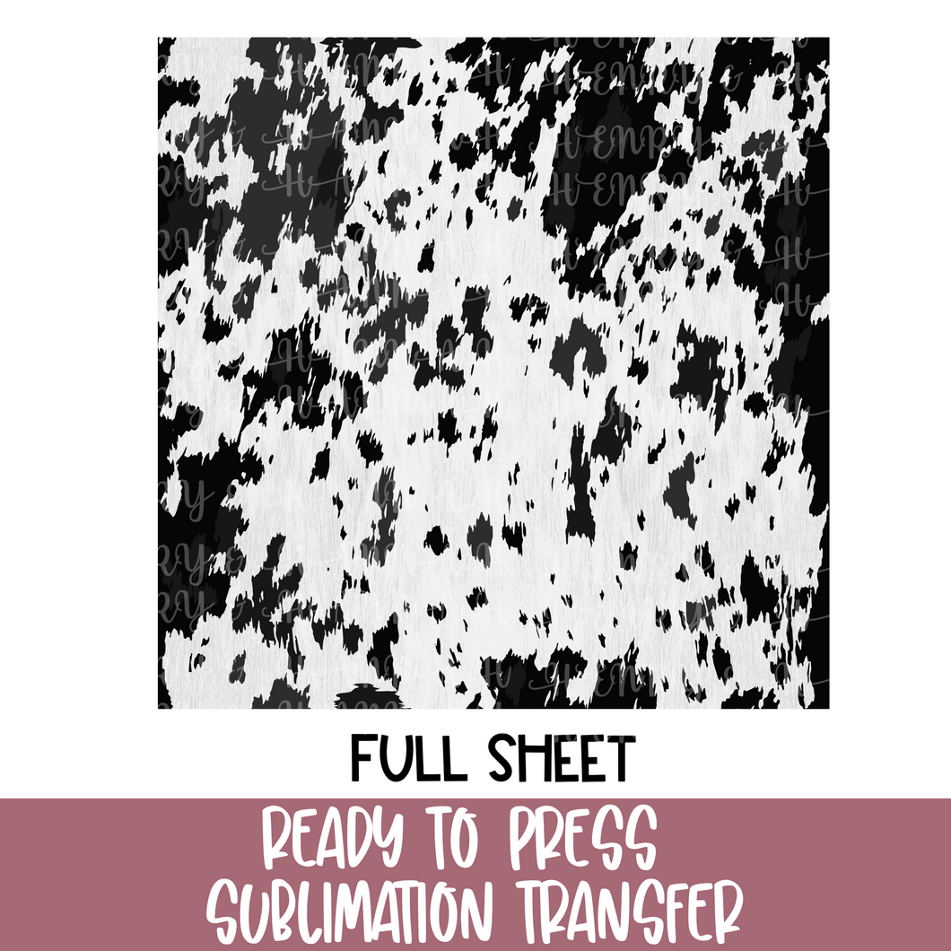Real Cowhide Full Sheet - Sublimation Ready to Press