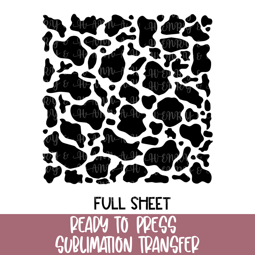 Simple Cowhide Full Sheet - Sublimation Ready to Press