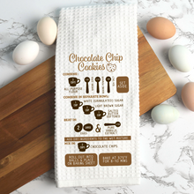 Load image into Gallery viewer, Chocolate Chip Cookies Recipe Kitchen Tea Towel

