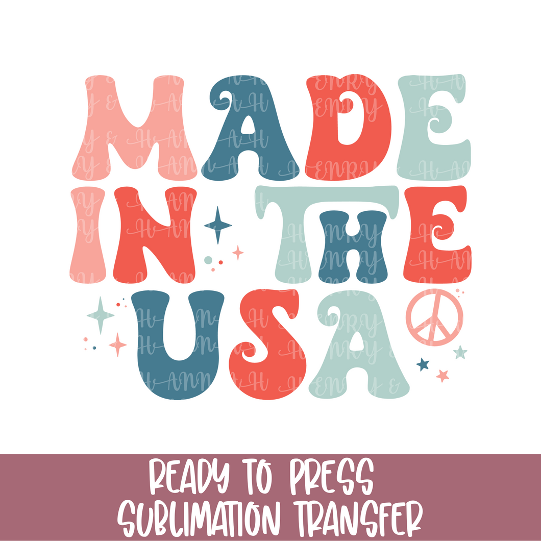 Made in the USA - Sublimation Ready to Press