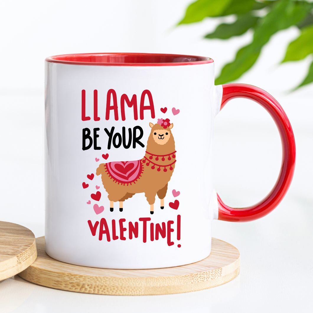 Llama Be Your Valentine Coffee Mug