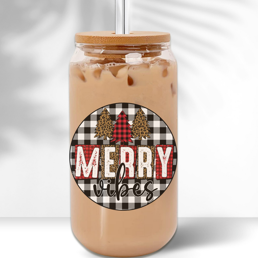 Merry Vibes Libbey Glass Can