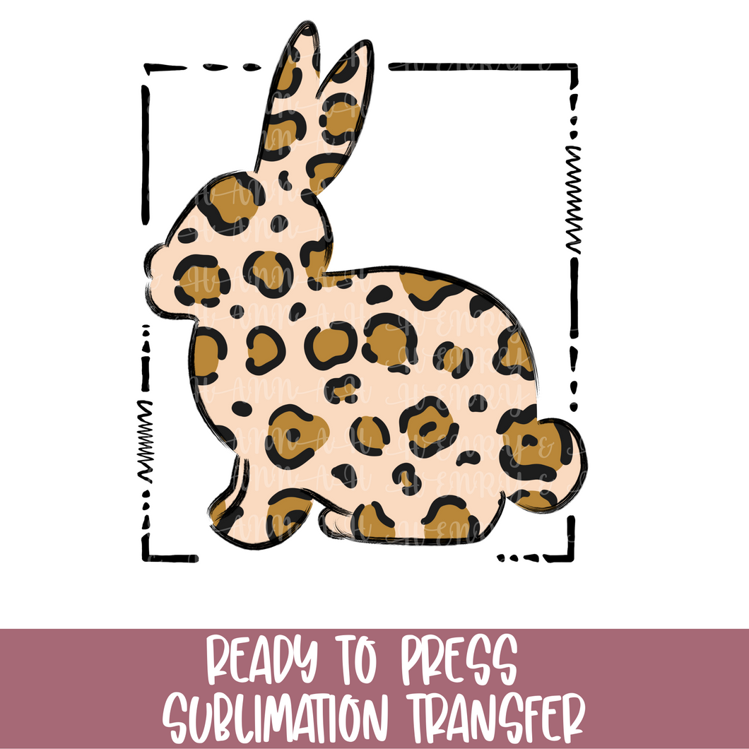 Leopard Bunny Easter - Sublimation Ready to Press