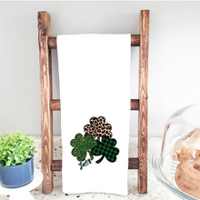 Load image into Gallery viewer, 3 Clover Heart Kitchen Tea Towel
