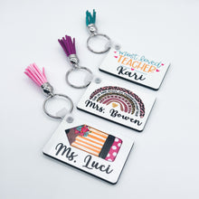 Load image into Gallery viewer, Personalized Teacher Keychain
