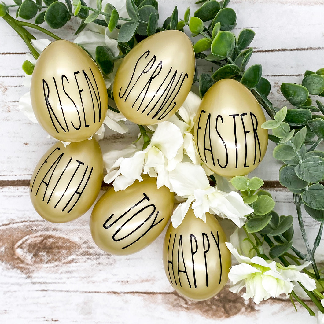 Gold Easter Egg Decor
