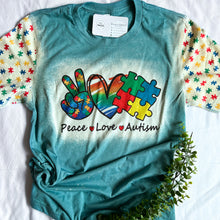 Load image into Gallery viewer, Peace Love Autism T-shirt
