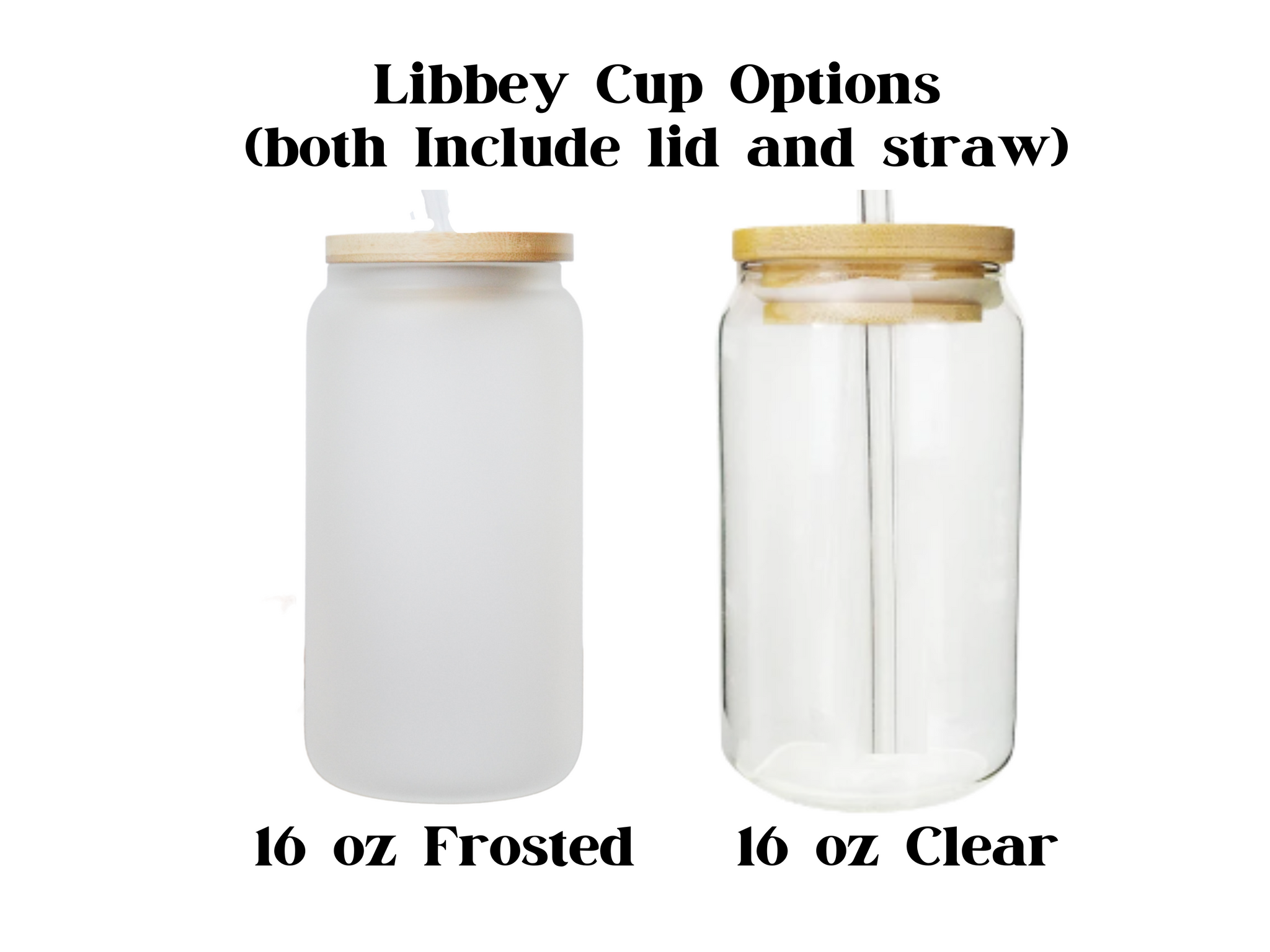 Frosted Libbey Glass Cans