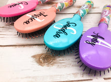 Load image into Gallery viewer, Floral Handled Personalized Hair Brush

