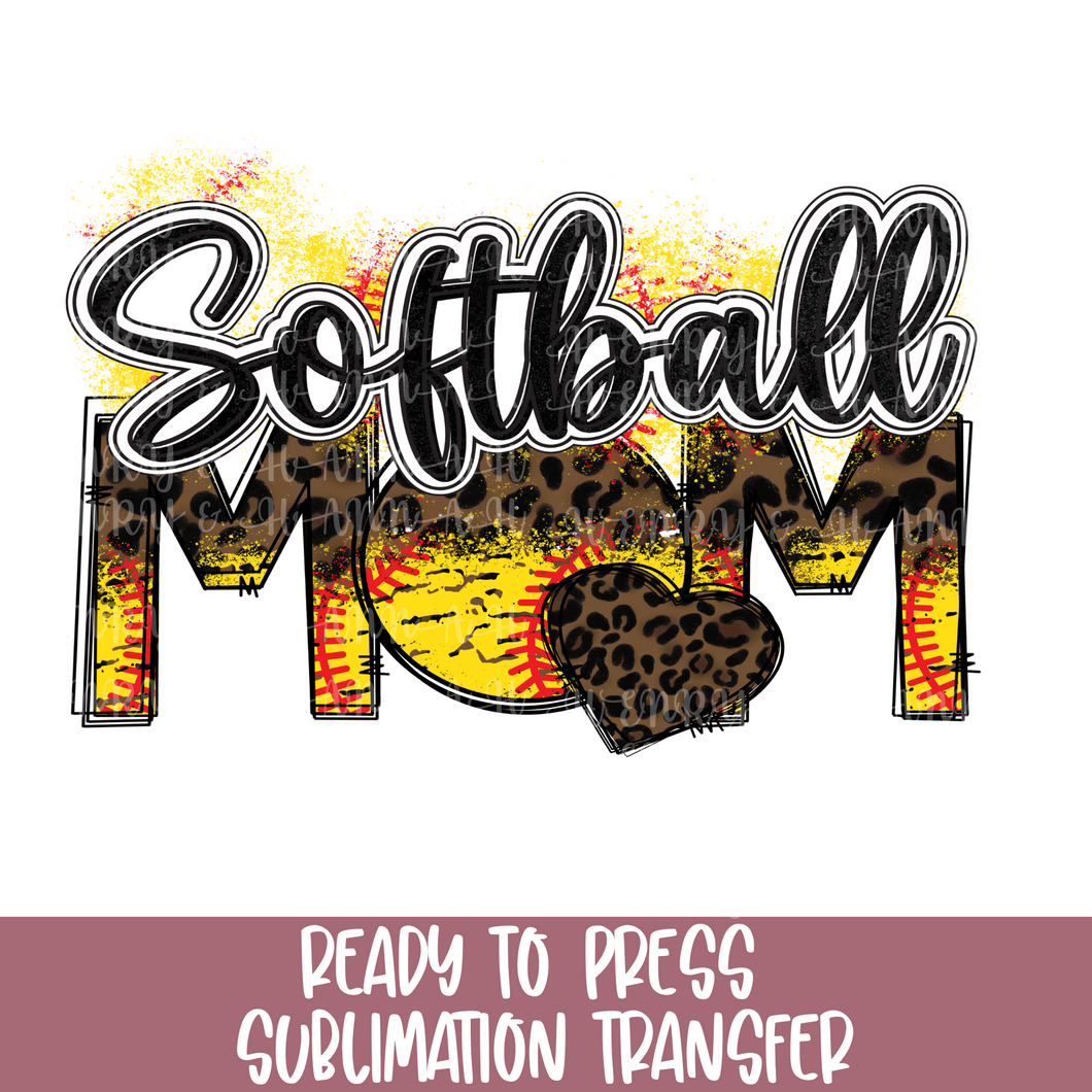Softball Mom - Sublimation Ready to Press