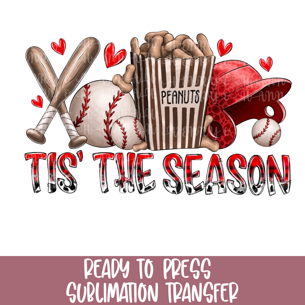 Tis the Season Baseball - Sublimation Ready to Press